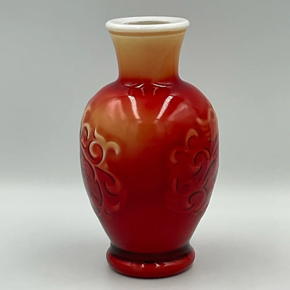 Vintage Avon Oriental Red Spring Bouquet Fragranced Vase